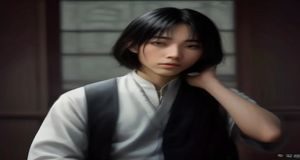 51官方网站安全顾问王磊，在蓝色调办公环境中审核招聘平台安全规范，专业严谨